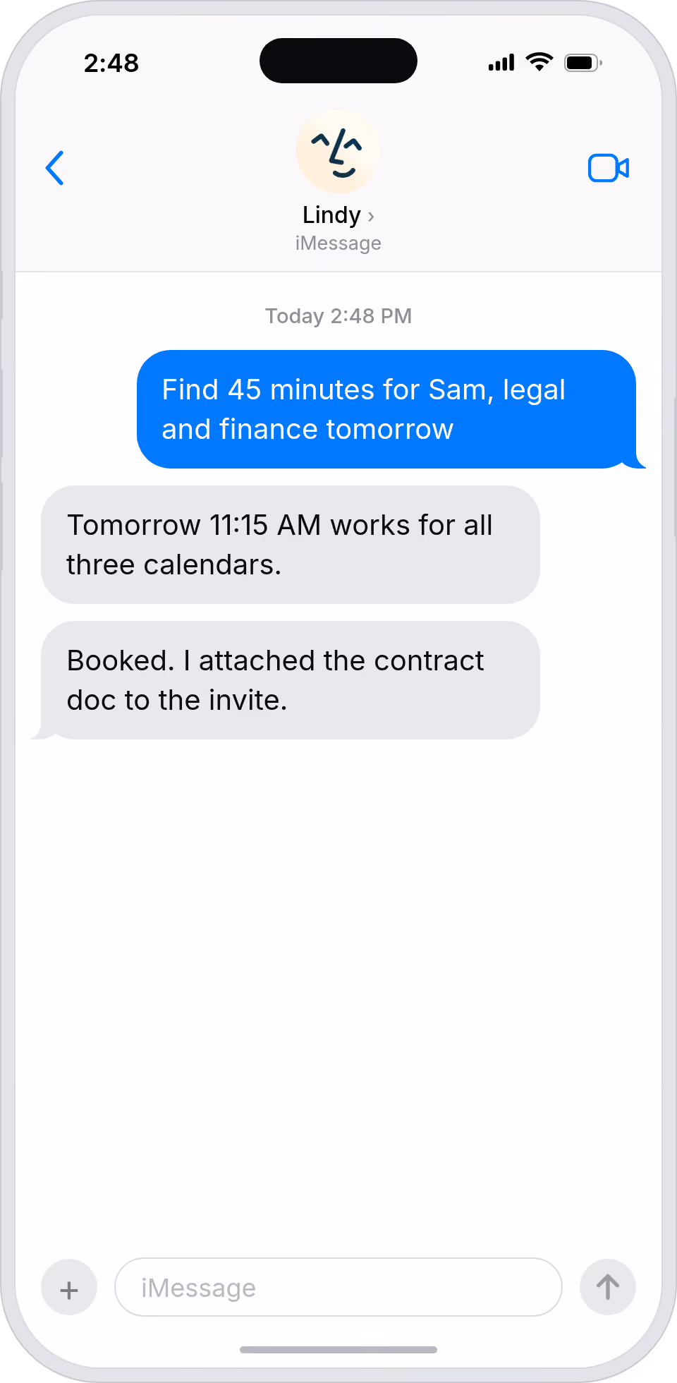 Multi-person meetings, sorted in seconds