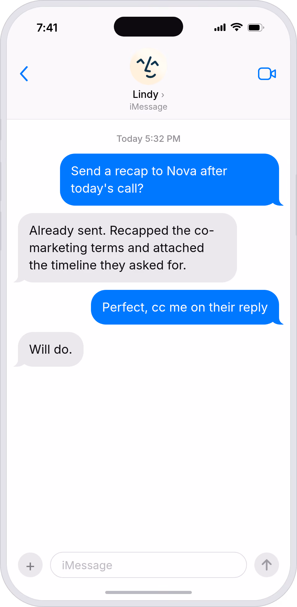 Partner and press meetings always close with a note