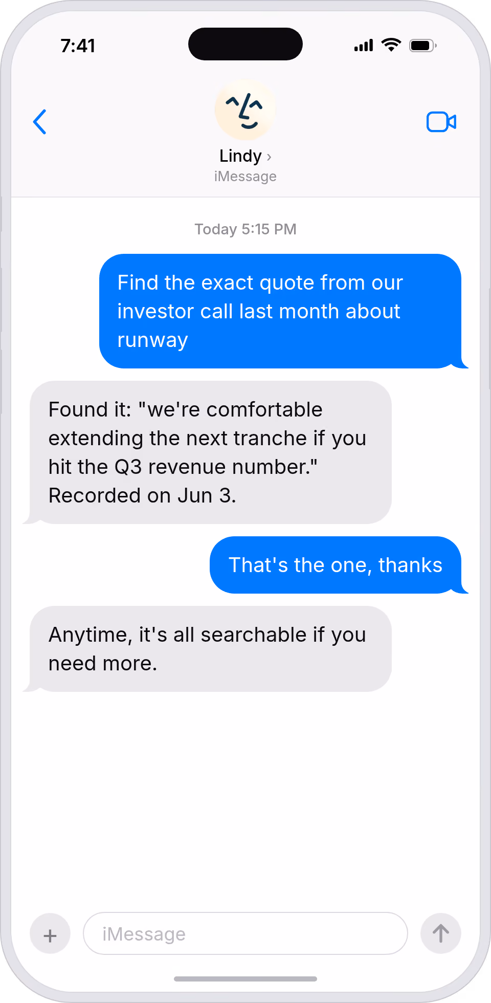 Every call you have is searchable later