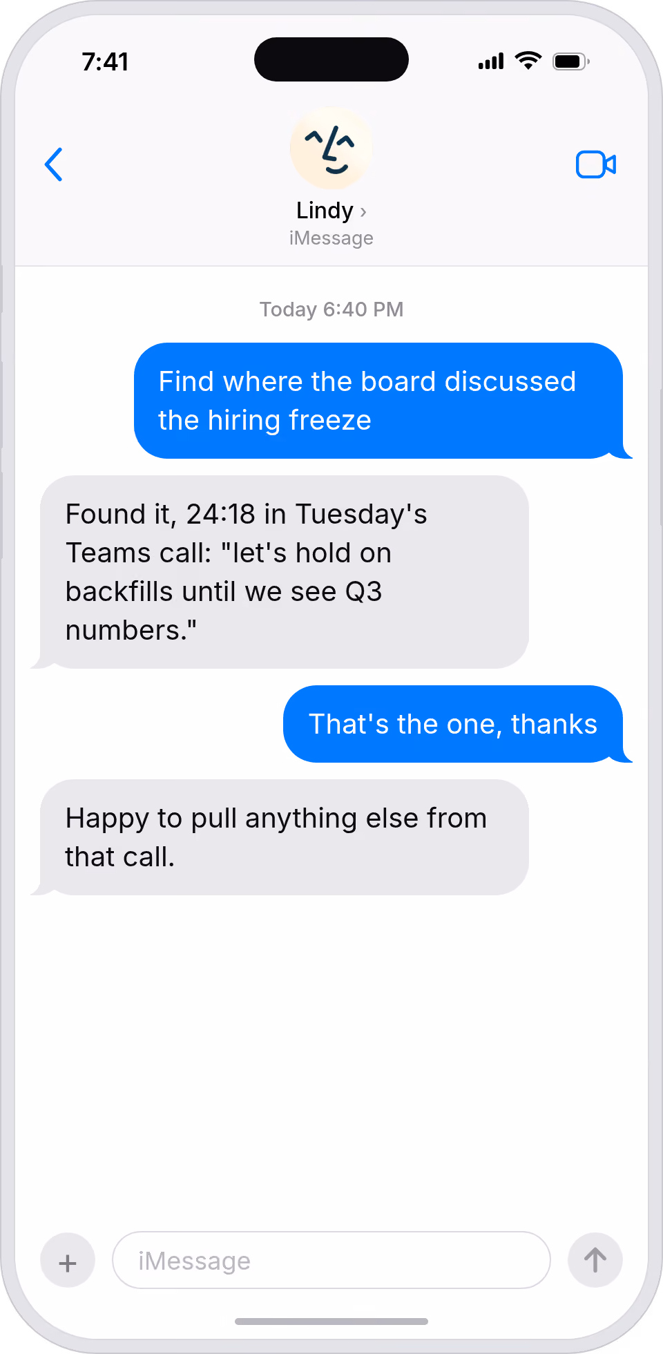Every Teams conversation, always searchable
