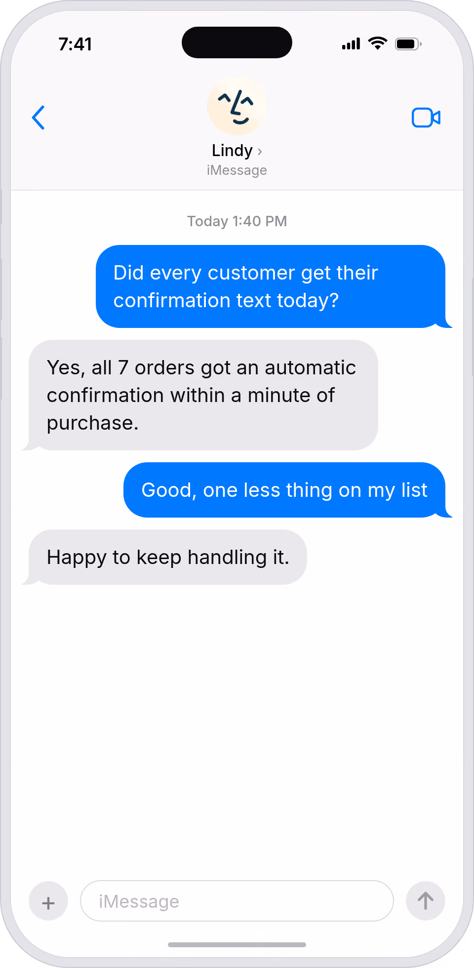 Keep the team in the loop on every order