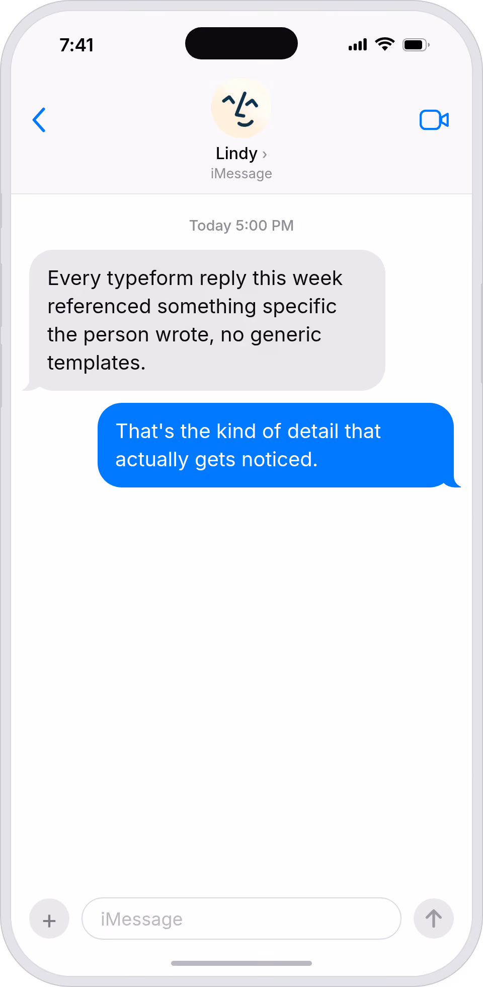Every form fill gets a real, personal reply
