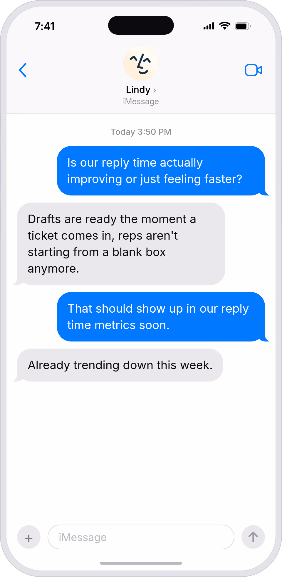 Support response time drops without hiring