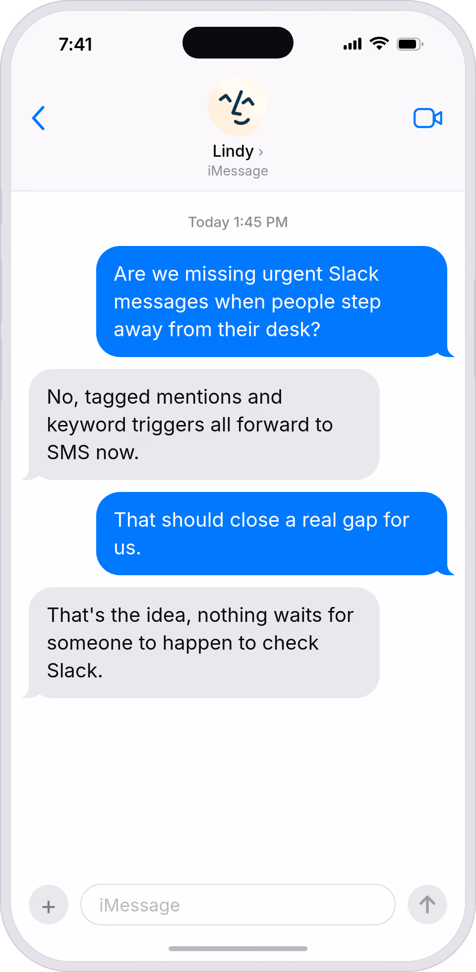 Critical Slack messages reach you off-keyboard