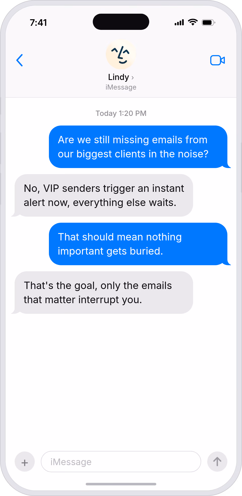 Critical emails reach you off-screen