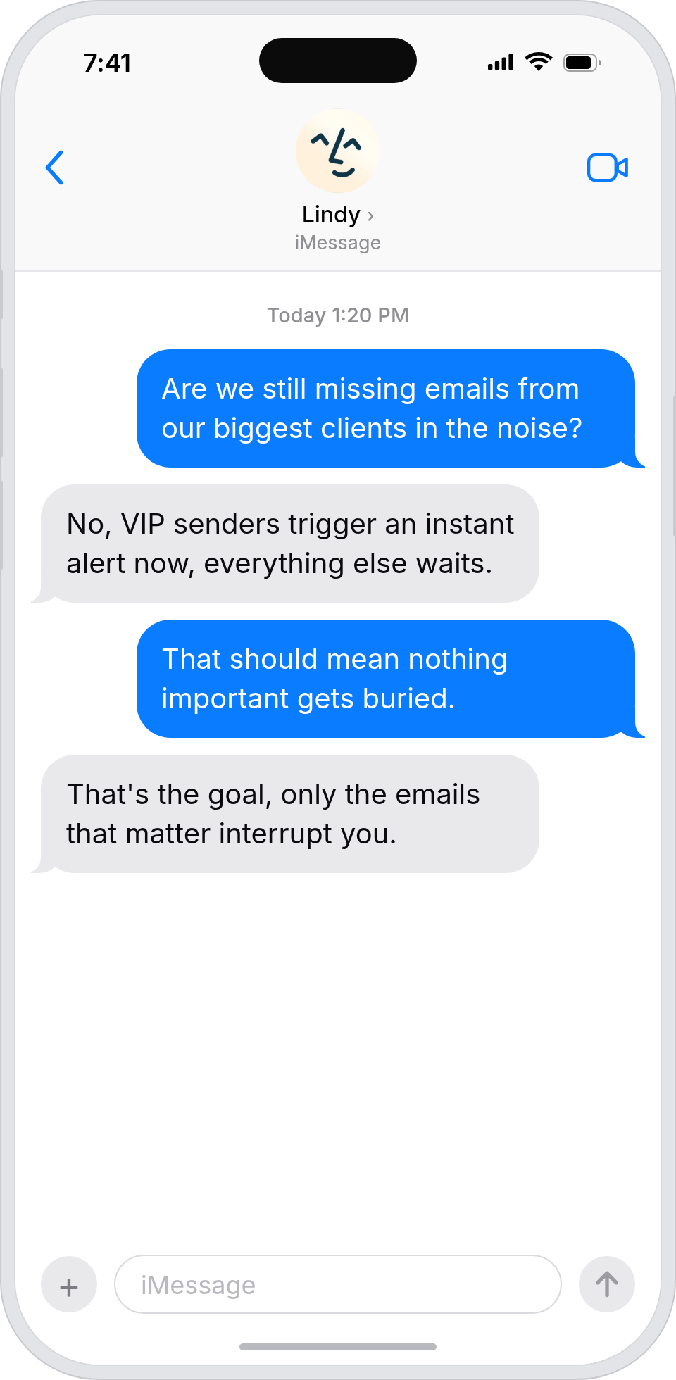 Critical emails reach you off-screen