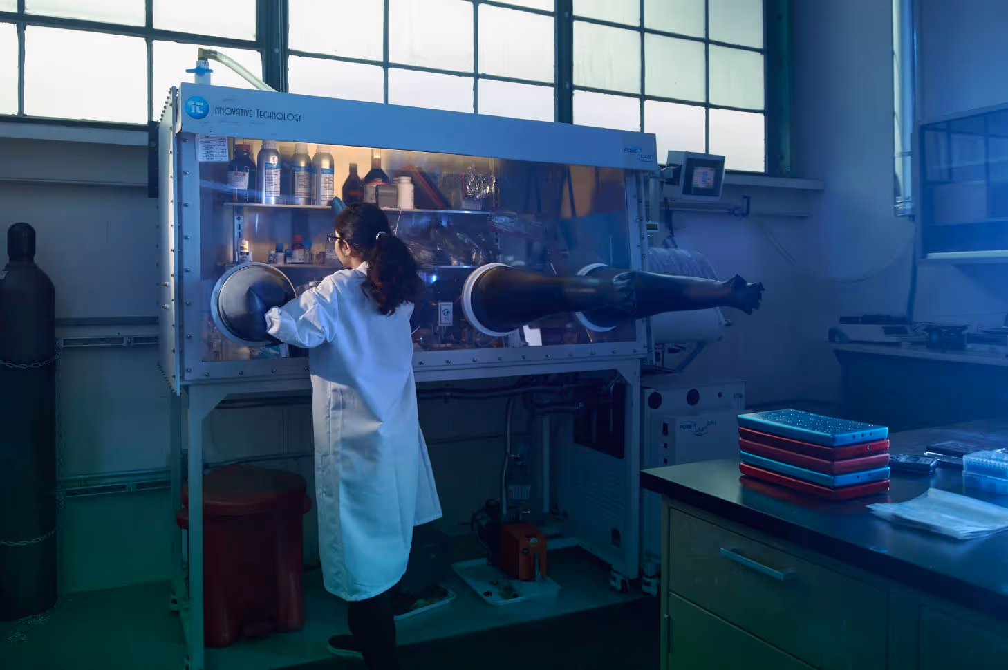 Woman working in a lab