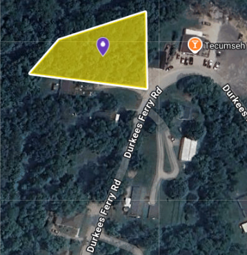 IN84-A034 Vacant Land on 185' X 220' X 105' X 290' Parcel W. Of 161 Durkees Ferry Rd, West Terre Haute