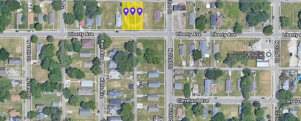 IN84-0073; IN84-0074; IN84-0075 Triple Land on 2010 Liberty Ave, Terre Haute