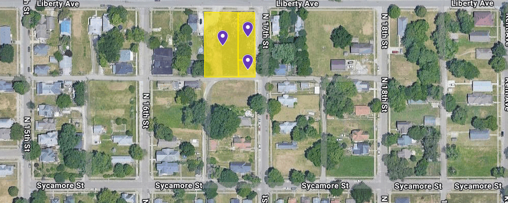 IN84-0061; IN84-0062; IN84-0063 Triple Land on 1631 Liberty Ave, Terre Haute