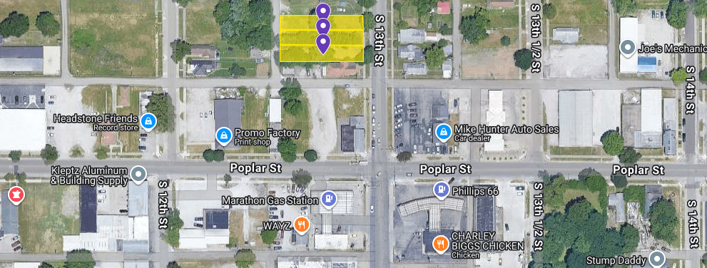 IN84-0066; IN84-0067; IN84-0068 Triple Land on 321 S 13Th St, Terre Haute