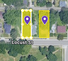 IN84-0049; IN84-0050 Double Land on 1540 Locust St, Terre Haute