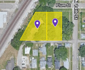 IN84-0038; IN84-0039 Double Land on 1363 Plum St, Terre Haute