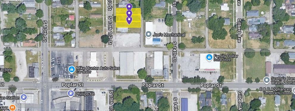 IN84-A016; IN84-A017; IN84-A018 Triple Land on 316 S 13 1/2 St, Terre Haute