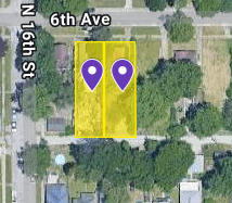 IN84-0045; IN84-0046 Double Vacant Land on 1605 6Th Ave, Terre Haute