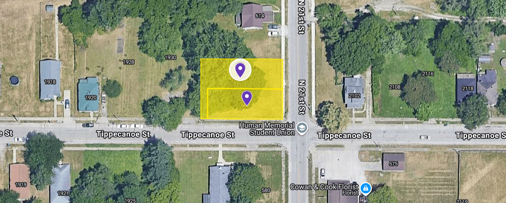 IN84-0069; IN84-0070 Double Vacant Land on 606 N 21St St, Terre Haute