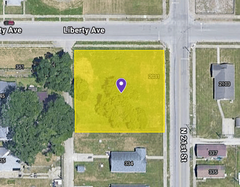 IN84-A020 Vacant Land on 2031 Liberty Ave, Terre Haute