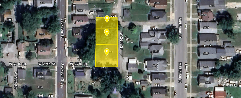 IN48-0138; IN48-0139; IN48-0140 Triple Land on Jackson St, Anderson, IN 46016