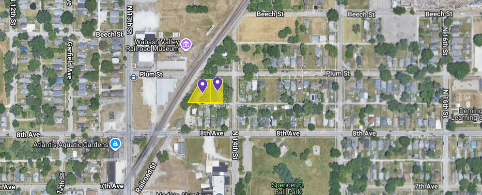 IN84-0038; IN84-0039 Double Lot on 1363 Plum St, Terre Haute