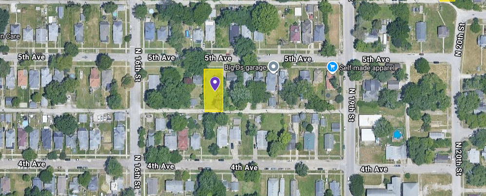 IN84-0048 Vacant Lot on 1621 5Th Ave, Terre Haute