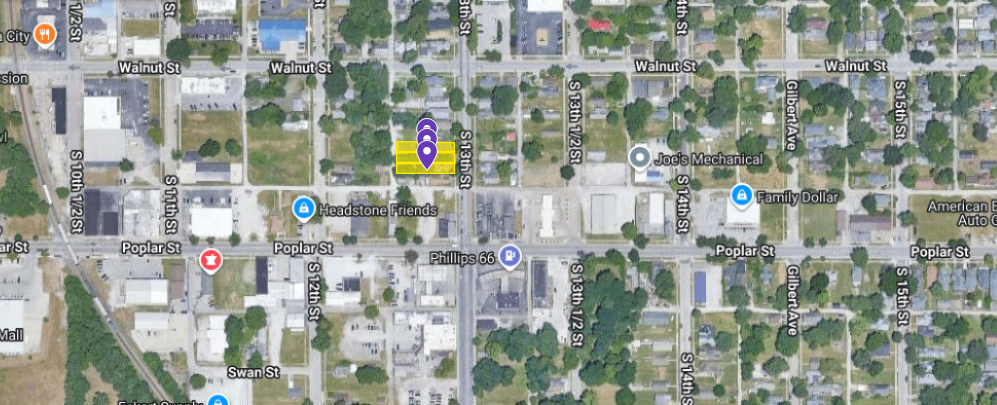 IN84-0066; IN84-0067; IN84-0068 Triple Lot on 321 S 13Th St, Terre Haute