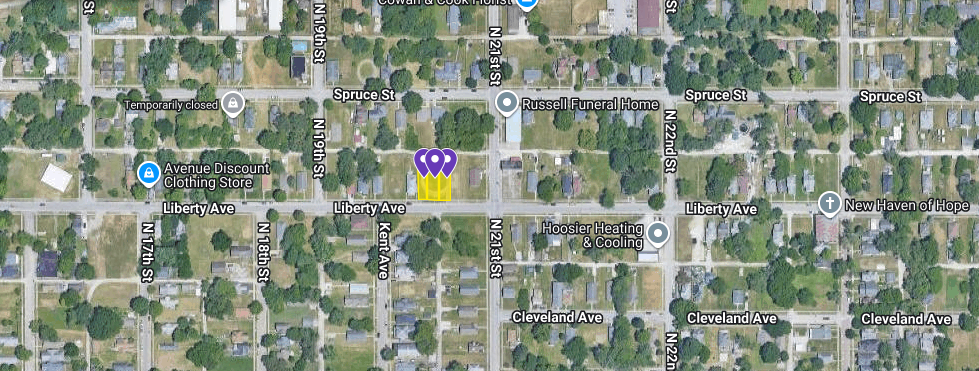 IN84-0073; IN84-0074; IN84-0075 Triple Lot on 2010 Liberty Ave, Terre Haute