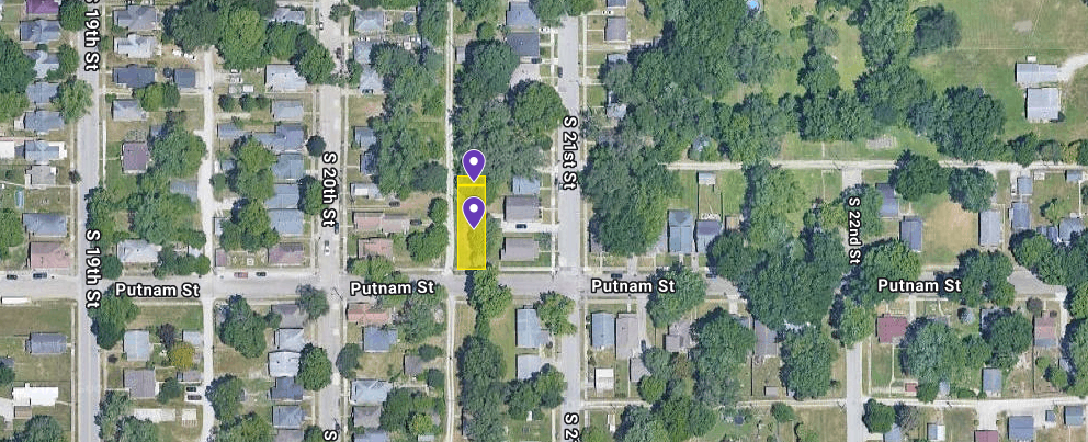 IN84-0076; IN84-0077 Double Vacant Lot on 2030 Putnam St, Terre Haute