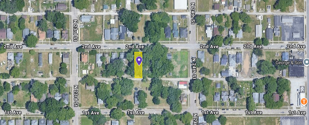 IN84-A010 Vacant Land on 2329 2Nd Ave, Terre Haute