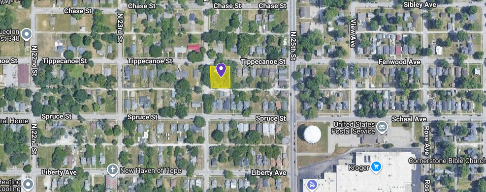 IN84-A019 Vacant Lot on 2401 Tippecanoe St, Terre Haute