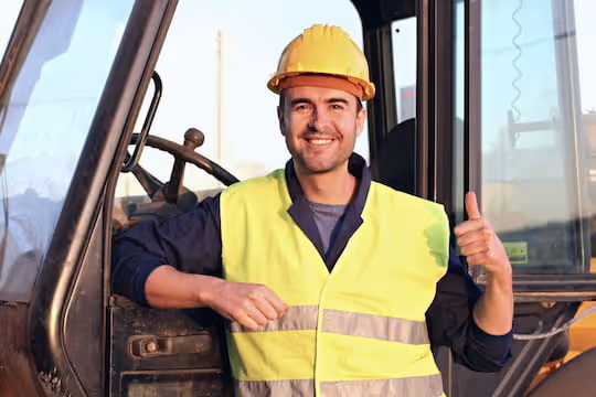 Forklift Driver giving a thumbs up