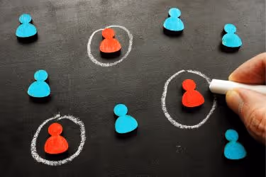 person circling their target market