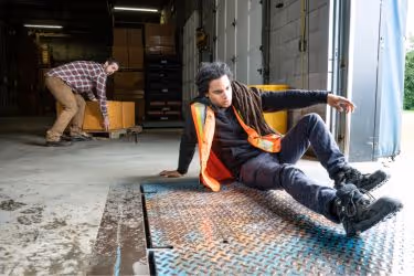 Man who fell in the warehouse