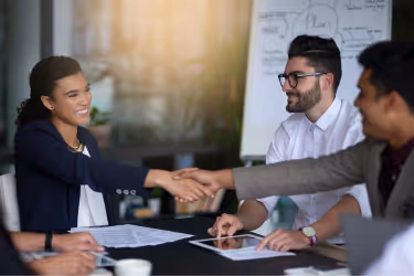 Two people shaking hands