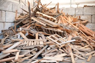 Pile of broken pallets