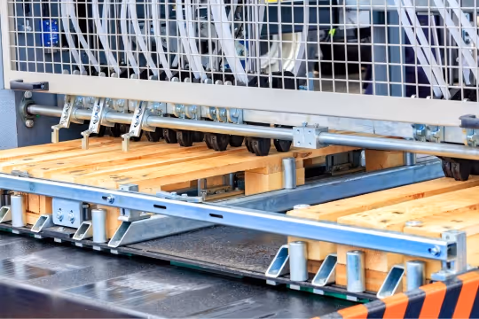 Automation Efficiency = Higher Wages - Production of wooden pallets on an automatic line