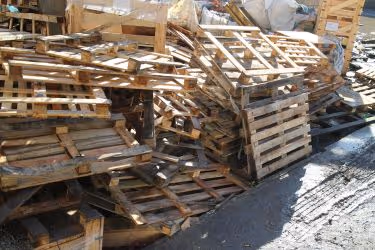 Pile of broken pallets