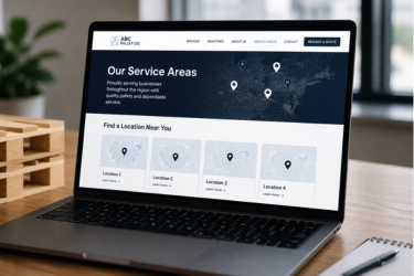 Website with a Service Area page