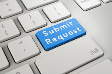 Keyboard with the key called "Submit Request"