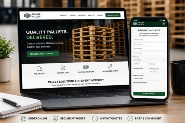 Beautiful website with a "Request a Quote" form