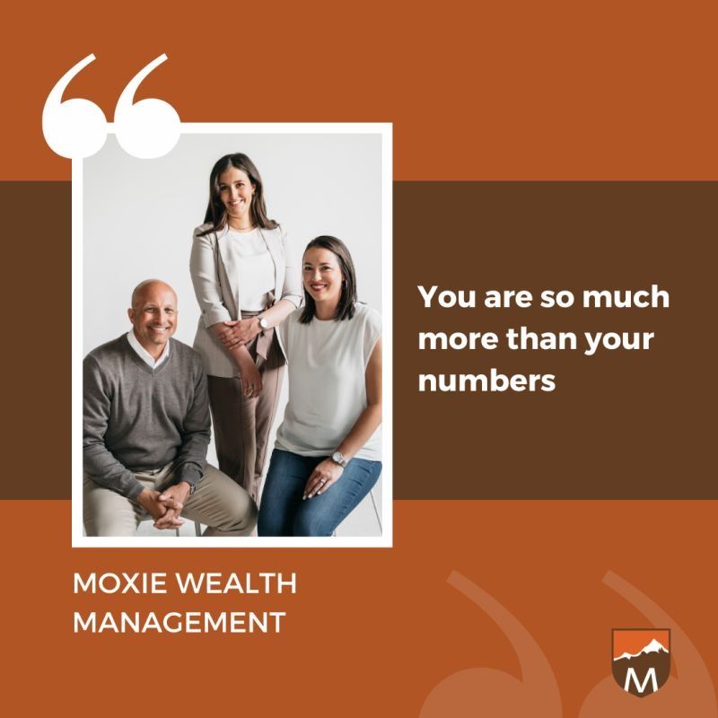 Photo of Financial Planner Amanda Charles with a quote from the moxie wealth team