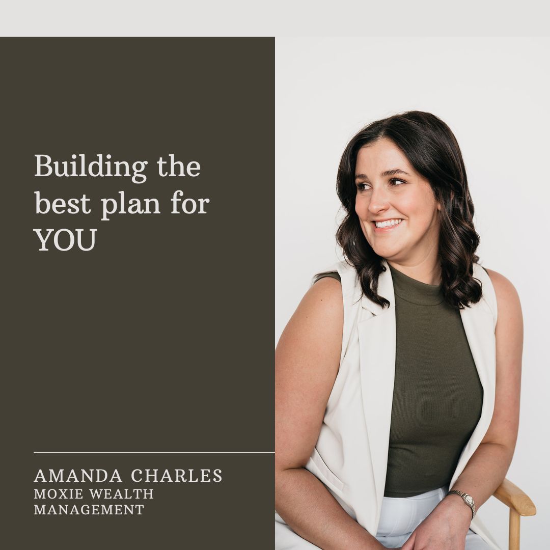 Photo of Financial Planner Amanda Charles with a quote saying building the best plan for you