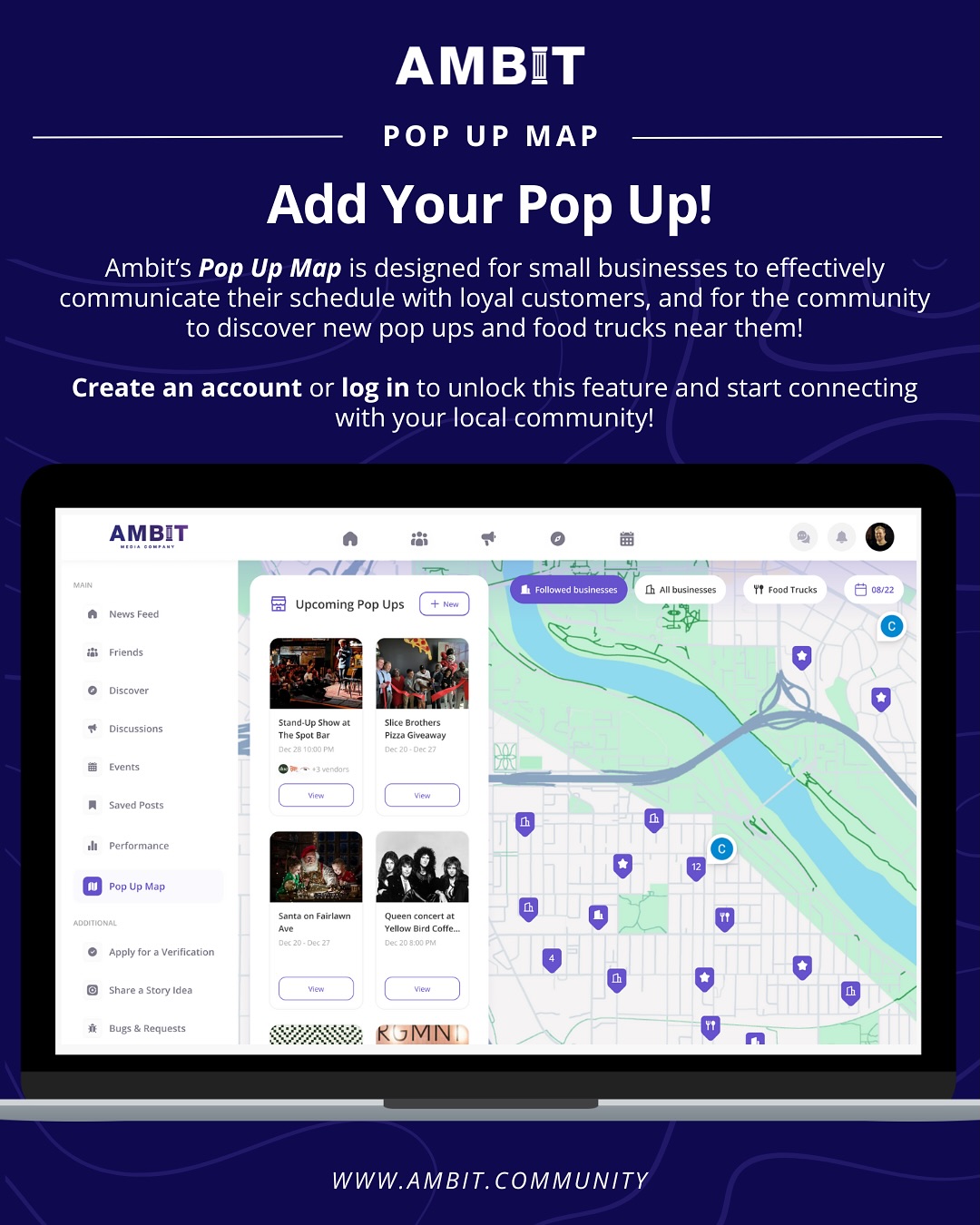 in this photo St. Paul Based Ambit Media Comapnies Platform is promoting there new pop-up feature