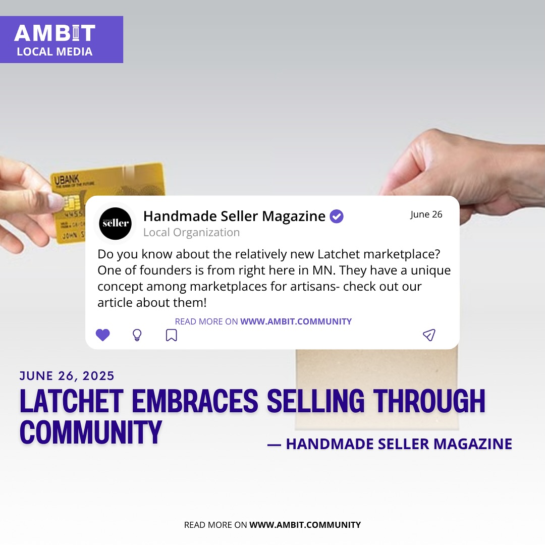 in this photo there is a post that was made on St. Paul Based Ambit Media Comapnies Platform