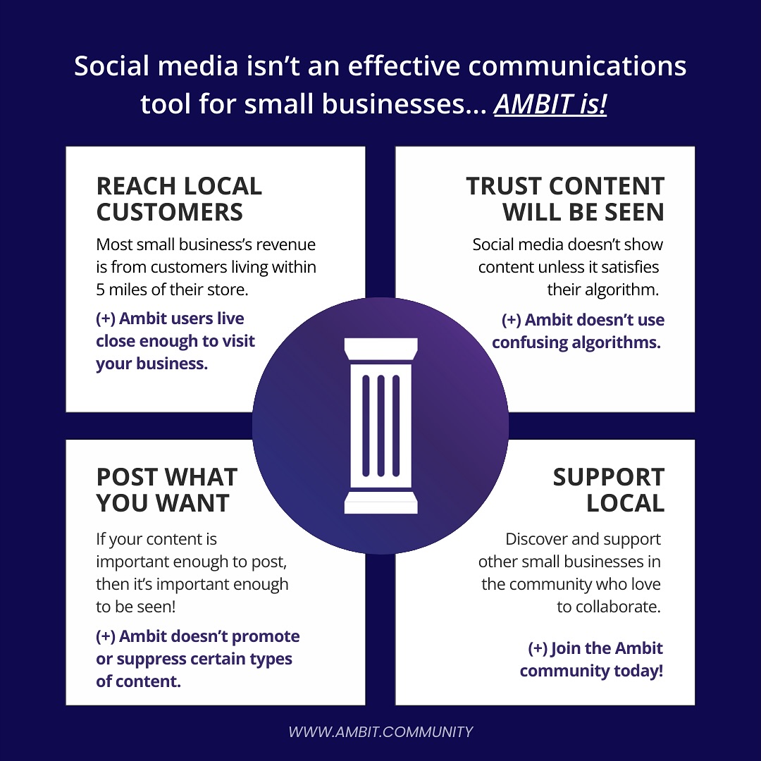 A infographic on Ambit Media Company's values