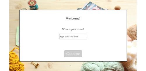 Image of slide prompting the user to enter their name.