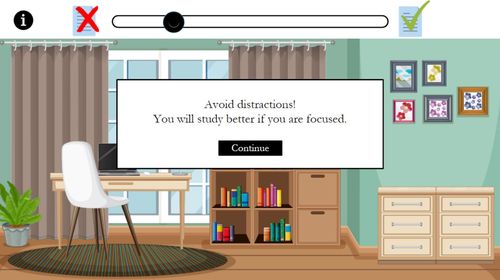 Image displaying the success meter at the top moving away from the goal of passing the test toward failing the test.