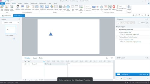 Image of captions on screen of the final product.