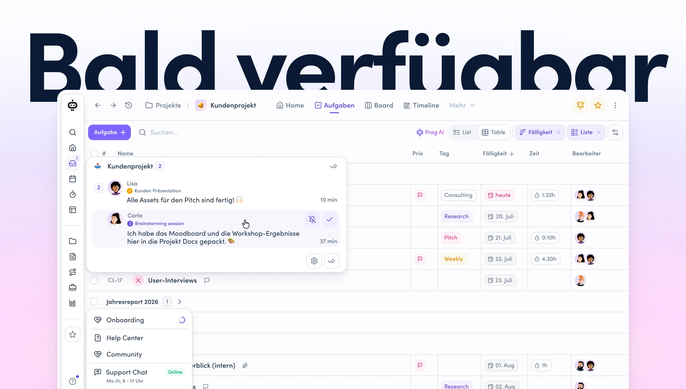 Das neue awork kommt: Design, Navigation und Listen frisch überarbeitet
