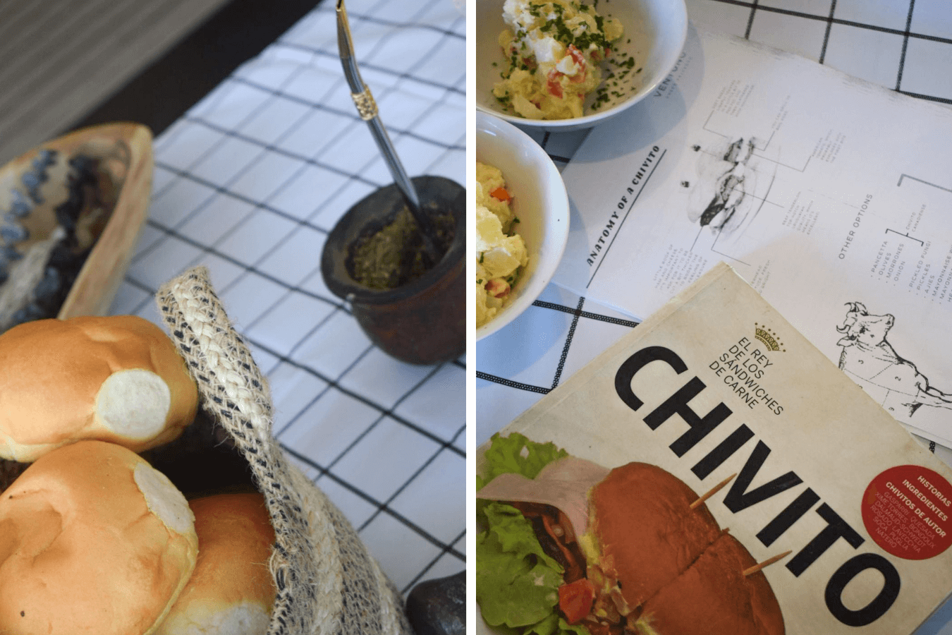 Traditional food and culture of Uruguay - mate and chivitos