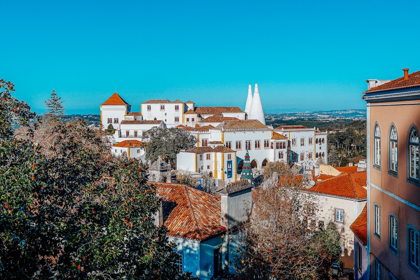 The Sintra skyline, historic buildings make this town a popular destination to visit